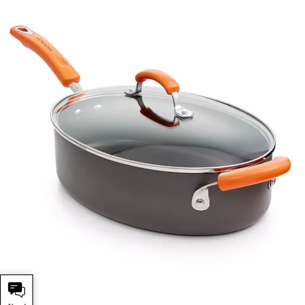 Rachel Ray Hard-Anodized II Nonstick 5-Qt. Covered Oval Sauté Pan